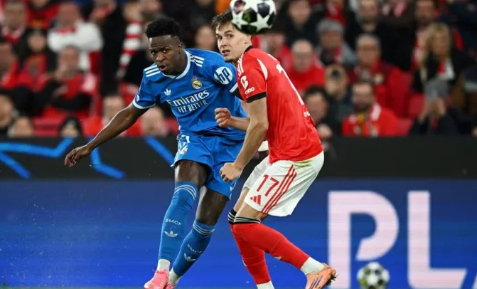 Liga Champions : Gol Cantik Vinicius  Bawa Kemenangan Tipis Real Madrid Atas Benfica